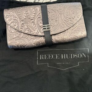 Reece Hudson Metallic Embossed Clutch